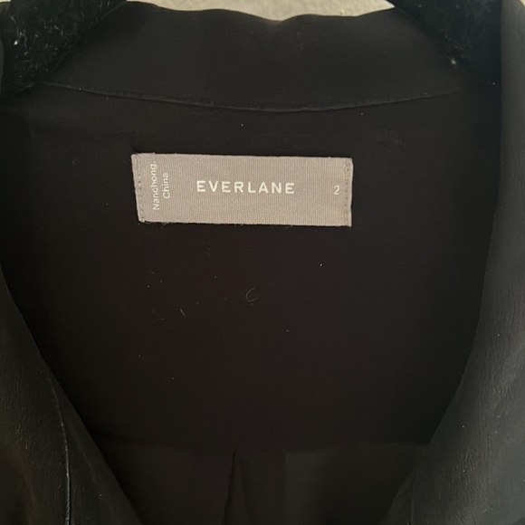 Everlane clean silk puff-sleeve, black, size 2 - Picture 5 of 6